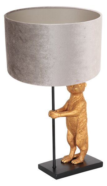 Anne Lighting - lampada da tavolo - Animaux - nero - metallo velluto - Ø 30cm - E27 - 8227ZW