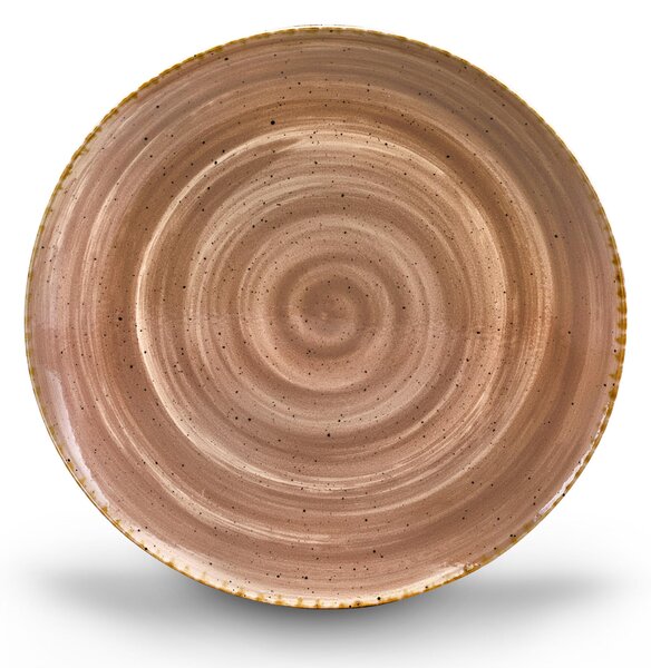 Piatto Grande , pasta, portata in GRES Alta Cucina diametro 32,5x3,5 cm lavabile in lavastoviglie, adatto al microonde decoro sotto smalto colore Grigio cumino