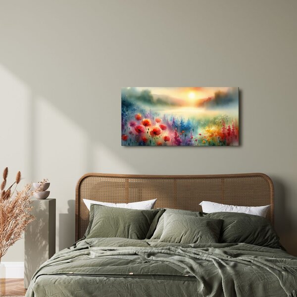 Quadro su tela – Paesaggio floreale luminoso