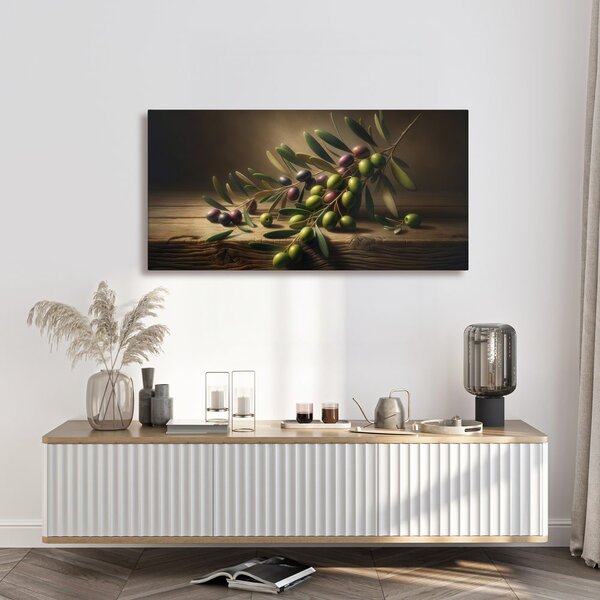 Quadro su tela – Olive sul legno