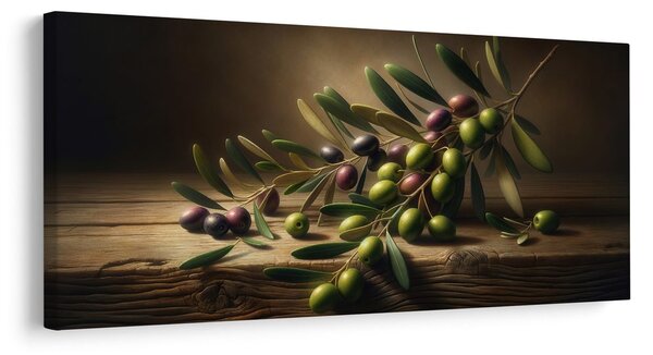 Quadro su tela – Olive sul legno