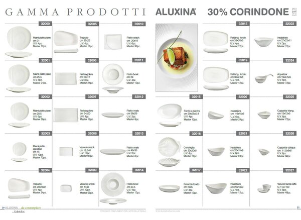 Piatto Rettangolare da portata in porcellana alluminica al 30 % MIAMI 28x14xh1,7 cm lavabile in lavastoviglie, ideale per la ristorazione anti sbeccatura