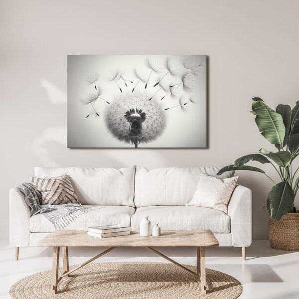 Quadro su tela – Soffione bianco e nero