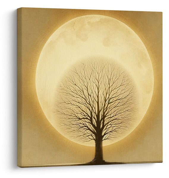 Quadro su tela – Silhouette dell’albero della vita