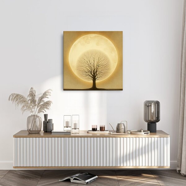 Quadro su tela – Silhouette dell’albero della vita