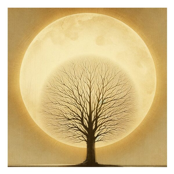 Quadro su tela – Silhouette dell’albero della vita