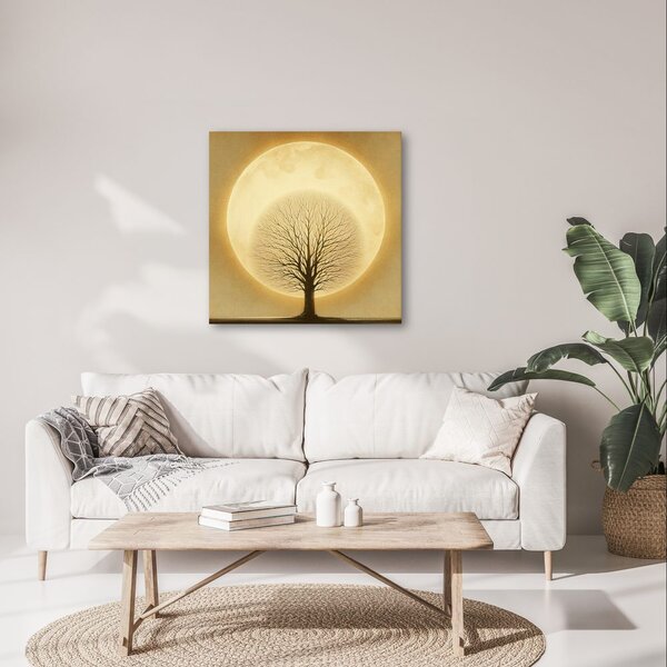 Quadro su tela – Silhouette dell’albero della vita
