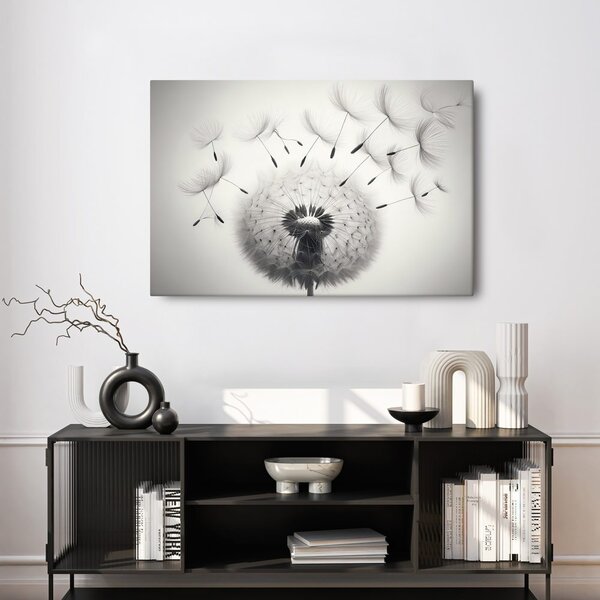 Quadro su tela – Soffione bianco e nero