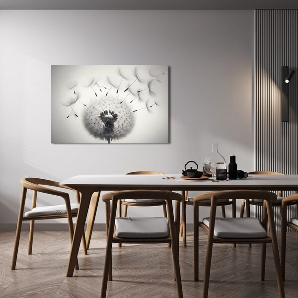 Quadro su tela – Soffione bianco e nero