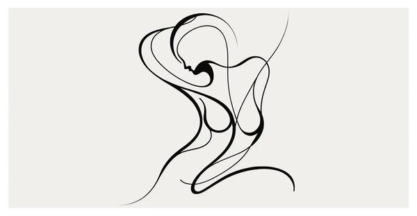 Quadro su tela – Curve artistiche di donna