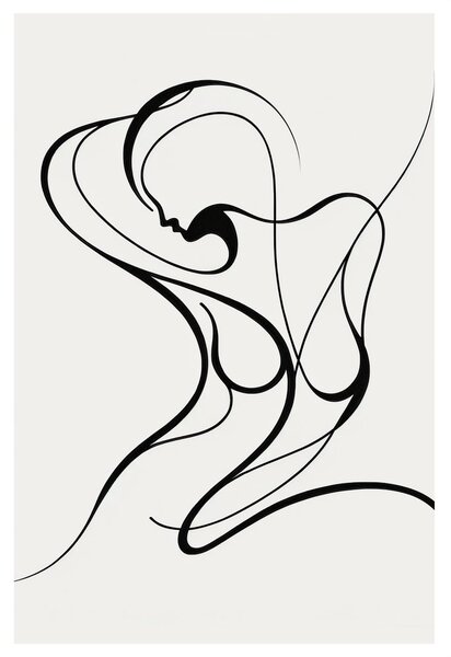Quadro su tela – Linea astratta di donna