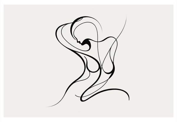 Quadro su tela – Linea delicata del corpo femminile