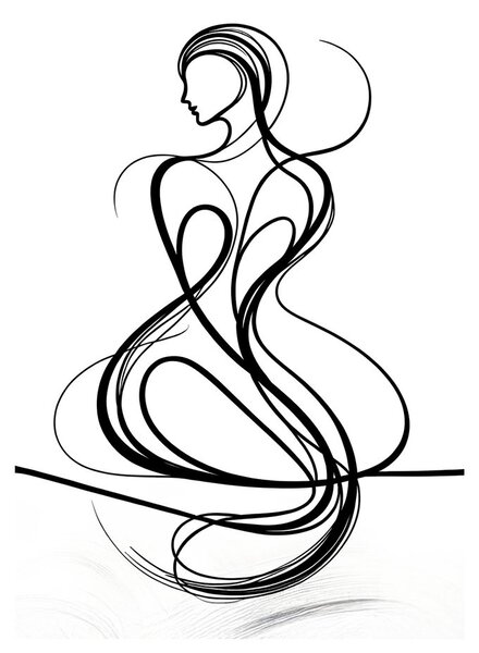 Quadro su tela – Donna dalle linee