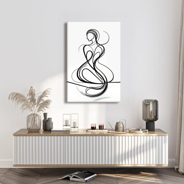 Quadro su tela – Donna dalle linee
