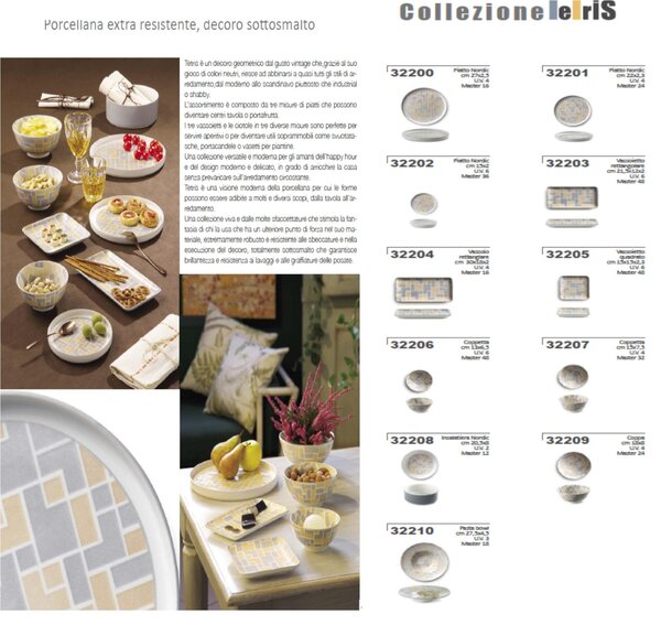 Set vassoietti piattini vuotatasche quadrati 6 pezzi 15x15 cm adatto per caff�, pasticcini , torrone e dolci adatto alla lavastoviglie colore beige Grigio Bianco