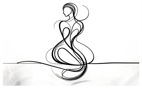 Quadro su tela – Linee eleganti di donna