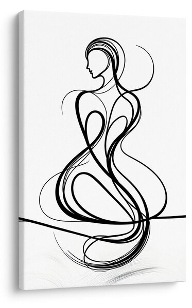 Quadro su tela – Donna dalle linee