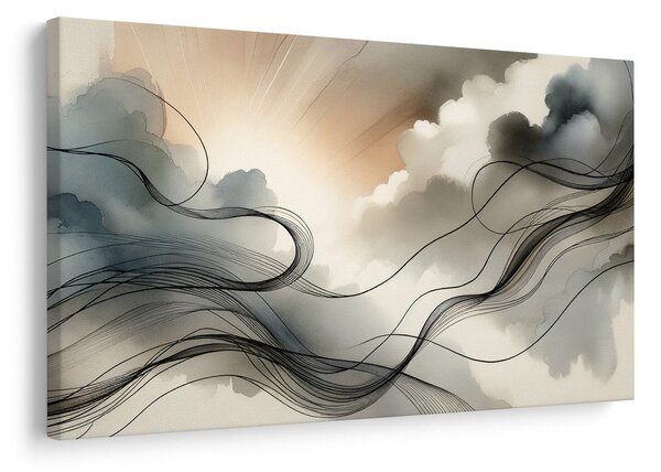 Quadro su tela – Flusso di luce e nebbia