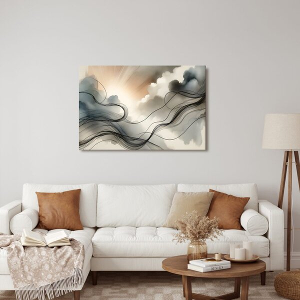 Quadro su tela – Flusso di luce e nebbia