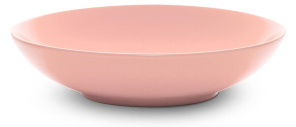 Piatti Fondi set pezzi 6 posti tavola in porcellana con decoro Sottosmalto Collezione Mitika lavabile in lavastoviglie colore Rosa Capri