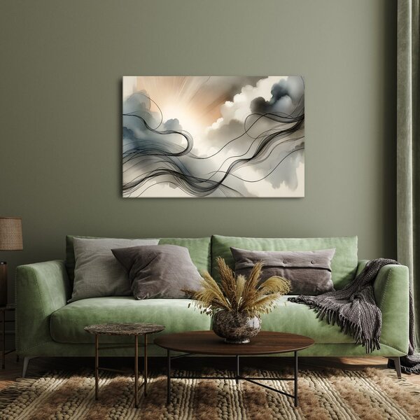 Quadro su tela – Flusso di luce e nebbia