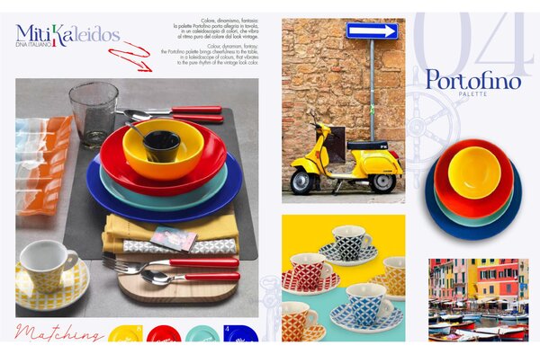 Piatti piani set pezzi 6 posti tavola in porcellana con decoro Sottosmalto Dimensioni diametro 27 cm Collezione Mitika lavabile in lavastoviglie colore Blu Portofino