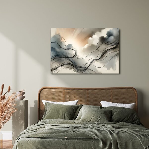 Quadro su tela – Flusso di luce e nebbia