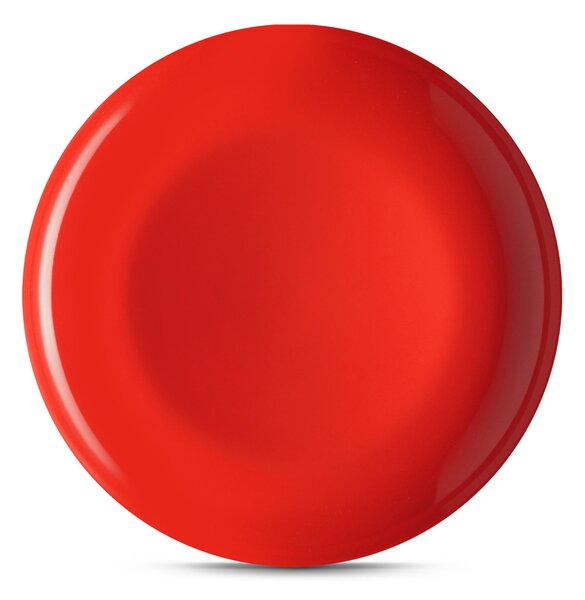 Piatti Frutta set pezzi 6 posti tavola in porcellana con decoro Sottosmalto Collezione Mitika lavabile in lavastoviglie Rosso Maranello
