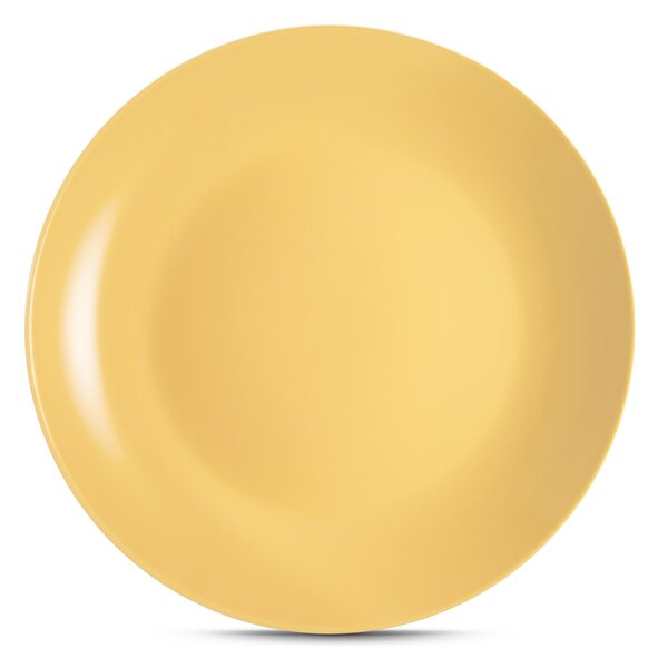 Piatti piani set pezzi 6 posti tavola in porcellana con decoro Sottosmalto Collezione Mitika lavabile in lavastoviglie colore Sabbia Cefal�