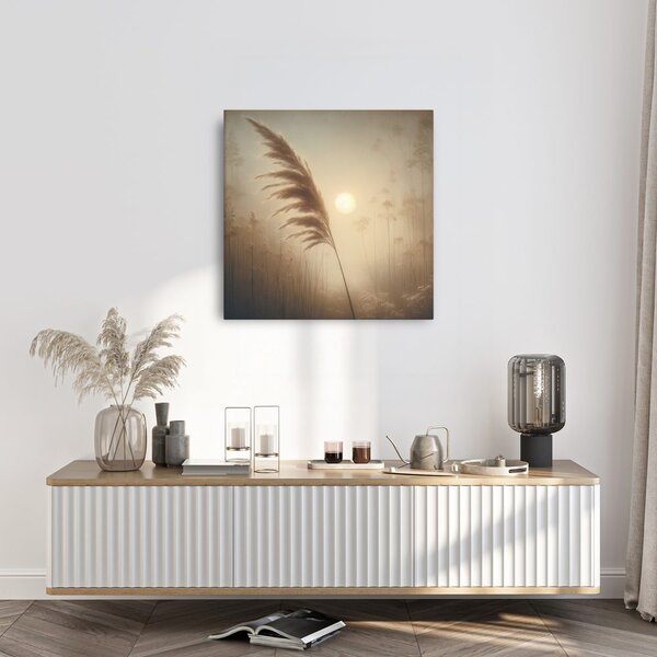 Quadro su tela – Erba della pampa nella luce del sole
