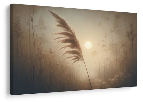 Quadro su tela – Canna in alba nebbiosa