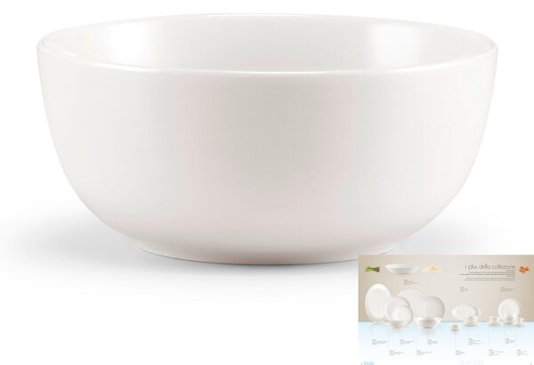 Coppetta macedonia Set 6 Pezzi in porcellana SKANDIA cm 13 Collezione lavabile in lavastoviglie porcellana Di Limoges Bianco Freddo