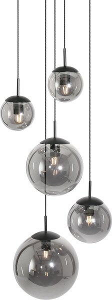 Steinhauer - lampada a sospensione - Bollique LED - nero - vetro metallo - Ø 60cm - E27 - 2730ZW