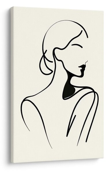Quadro su tela – Donna in linee minimaliste