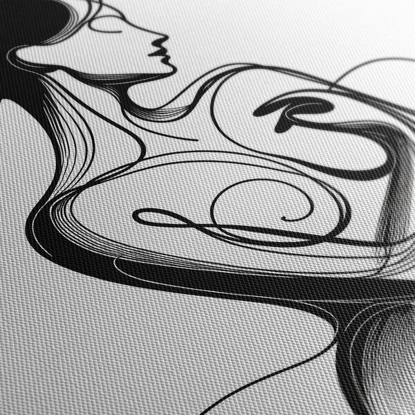 Quadro su tela – Corpo femminile in linee artistiche