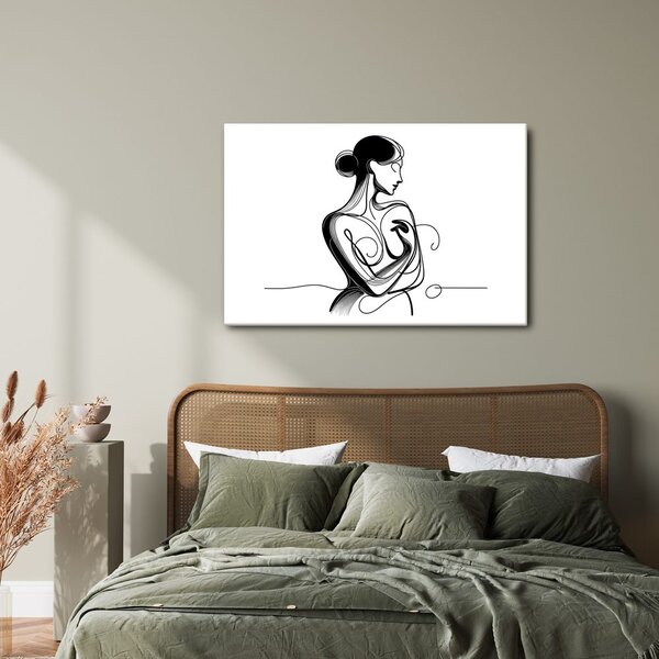 Quadro su tela – Corpo femminile in linee artistiche