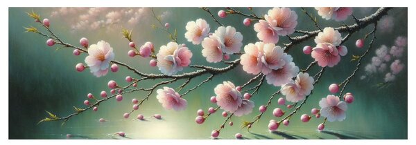 Quadro su tela – Sakura nei riflessi di luce