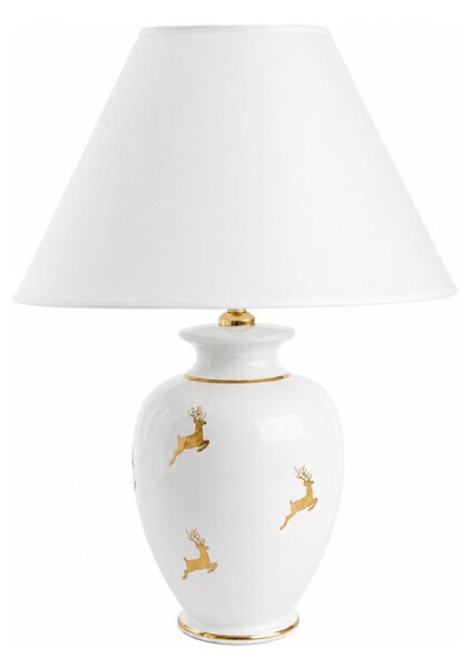 Kolarz 731.70W.150 - Lampada da tavolo NONNA 1xE27/100W/230V, motivo cervo, bianco/oro