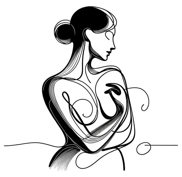 Quadro su tela – Linee di eleganza femminile