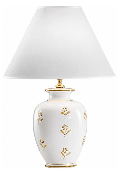 Kolarz 731.70W.160 - Lampada da tavolo NONNA 1xE27/100W/230V motivo floreale bianco/oro