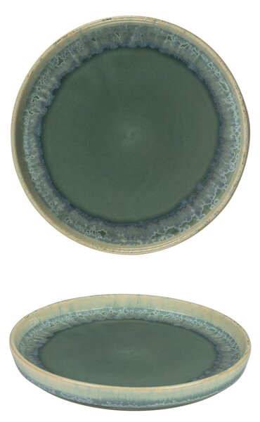 Piattini da pane set 6 pezzi p in Gres Porcellanato 16x16xh2 cm Collezione NORDIC lavabile in lavastoviglie decorato con smalti reattivi decoro acqua