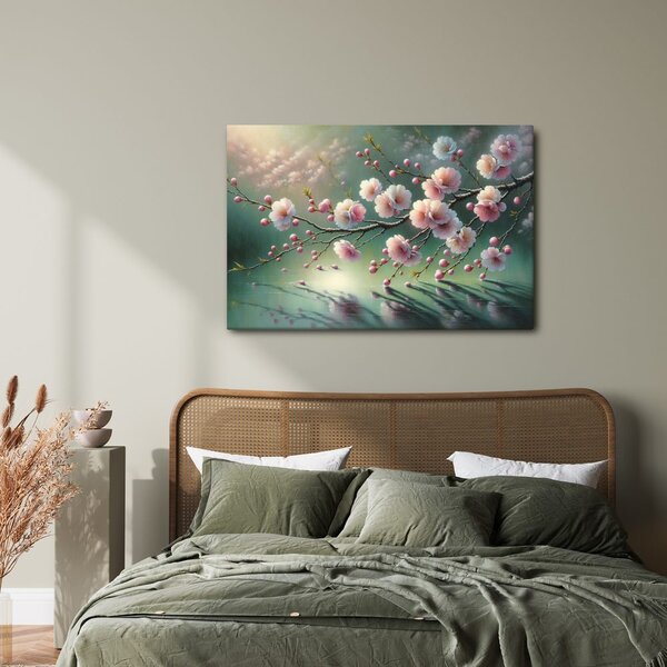 Quadro su tela – Fiori rosa nella luce del pomeriggio