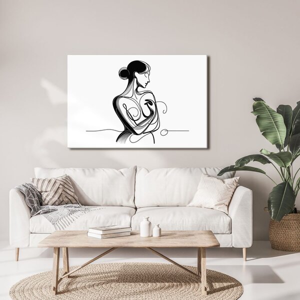 Quadro su tela – Corpo femminile in linee artistiche