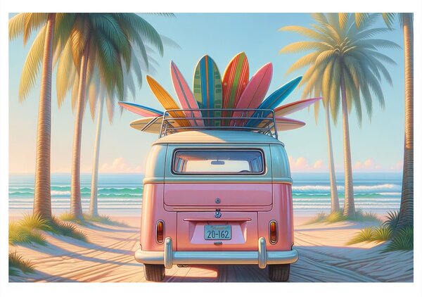 Quadro su tela – Estate nei colori delle tavole da surf