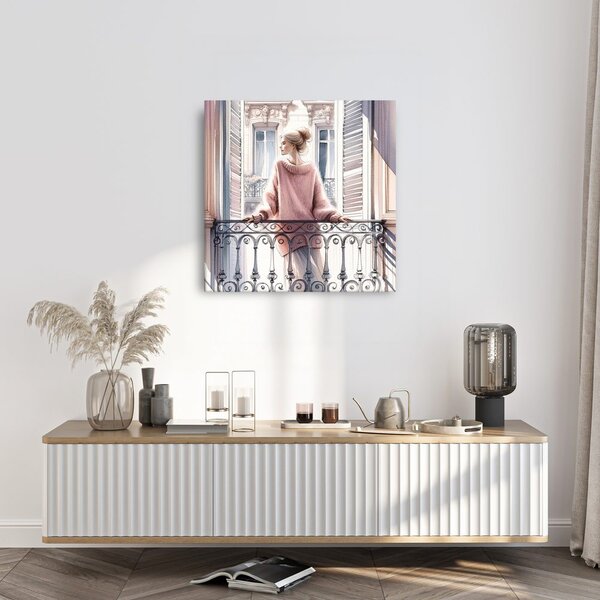 Quadro su tela – Momenti tranquilli sul balcone