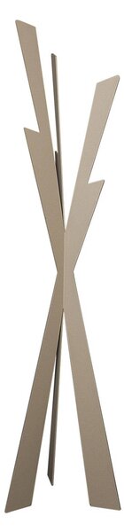 Appendiabiti in stile contemporaneo Zeus in metallo, diam.40x177h, colore Beige