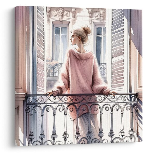 Quadro su tela – Momenti tranquilli sul balcone