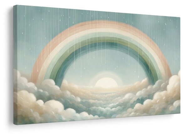 Quadro su tela – Arcobaleno sopra un mare di nuvole