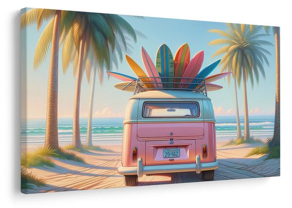 Quadro su tela – Estate nei colori delle tavole da surf