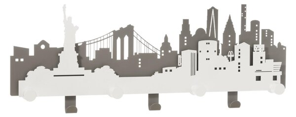 Appendiabiti da parete della GRANDE MELA N.Y.C. Dimensioni 78xh 30 cm colore Fango e bianco marmo